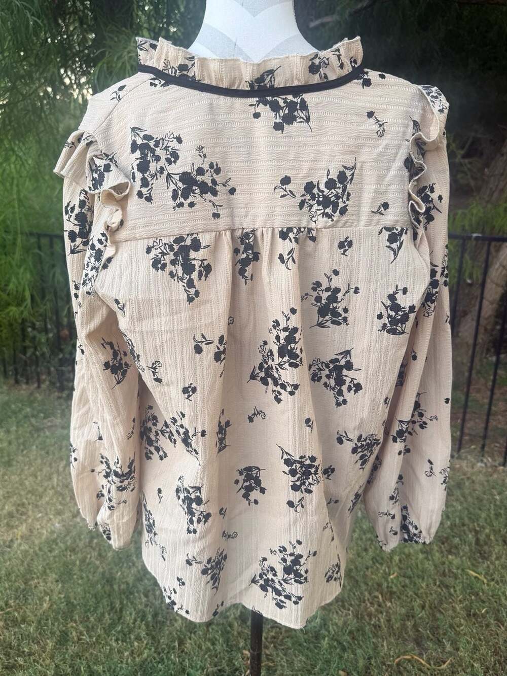 Womens Blouse 2XL Chiffon Long Sleeve - Picture 4 of 5